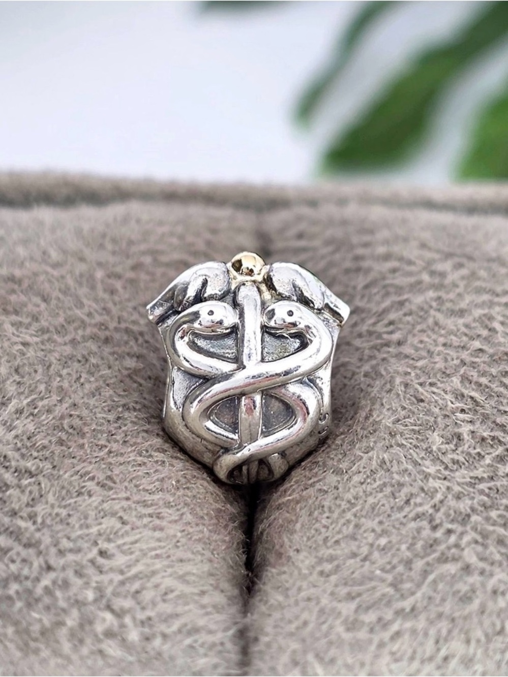Pandora Life Saver Silver S925 ALE Charm RETIRED With 14k Gold Accent